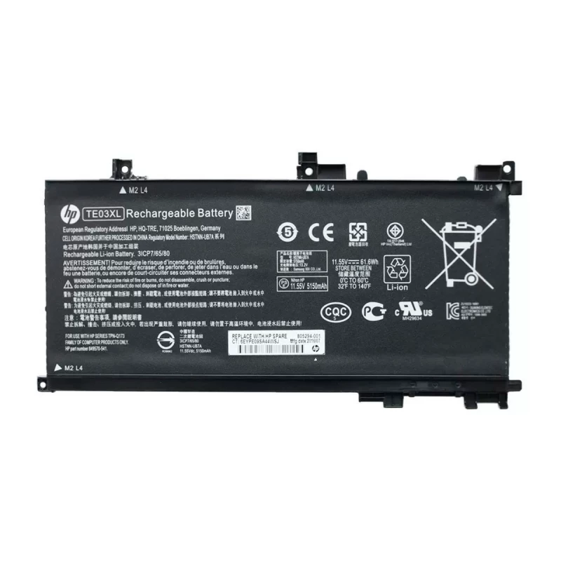 Батарея для ноутбука HP Pavilion 15-bc Omen 15-AX TE03XL TE04XL 849910-850 905277-855, 11.55V 5150mAh