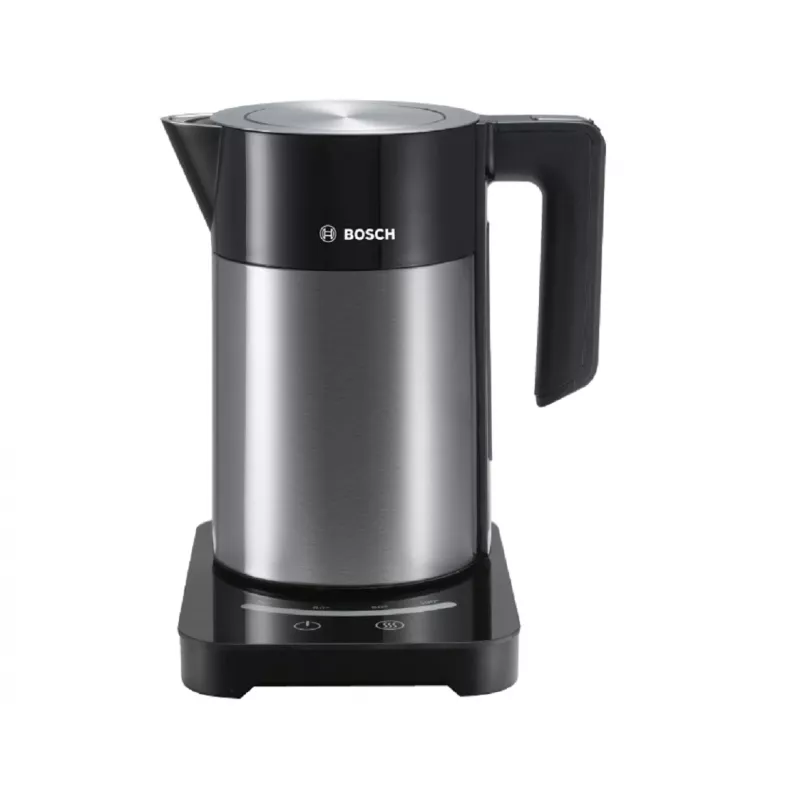 Электрочайник BOSCH TWK7203, 1.7 л,  2200 Вт,  Нержавеющая сталь,  Дисплей,  Фильтр,   Вращение на 360°,  Индикатор уровня воды,  Нержавеющая сталь,  Чер