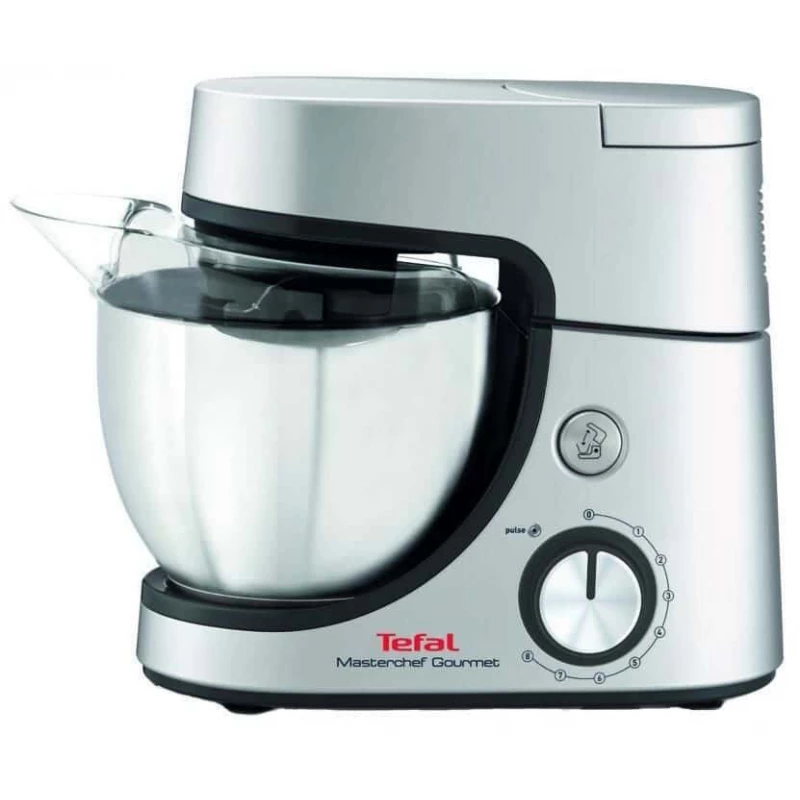 Robot de bucatarie Tefal QB516D38, 1100 W,  4.6 l,  8 viteze,  Blender,  Pentru framantare,  Masina de tocat carne,  Inox