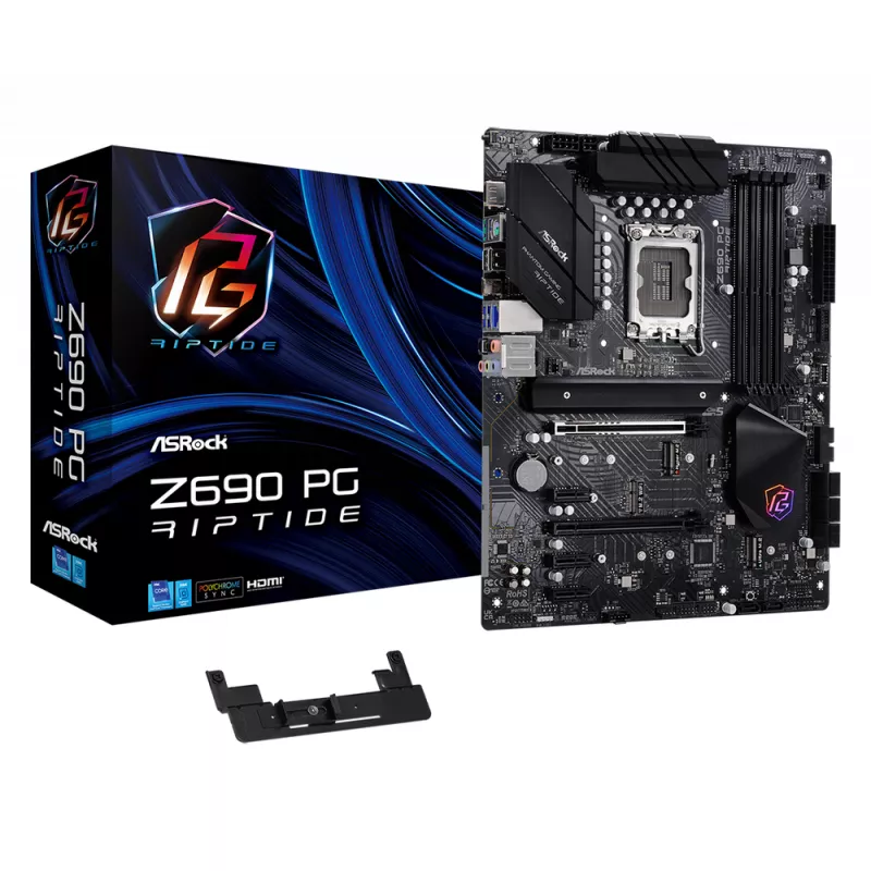 Материнская плата ASROCK Z690 PG RIPTIDE, LGA 1700, Z690 4xDDR4 HDMI 2xPCIe16 3xM.2 8xSATA ATX