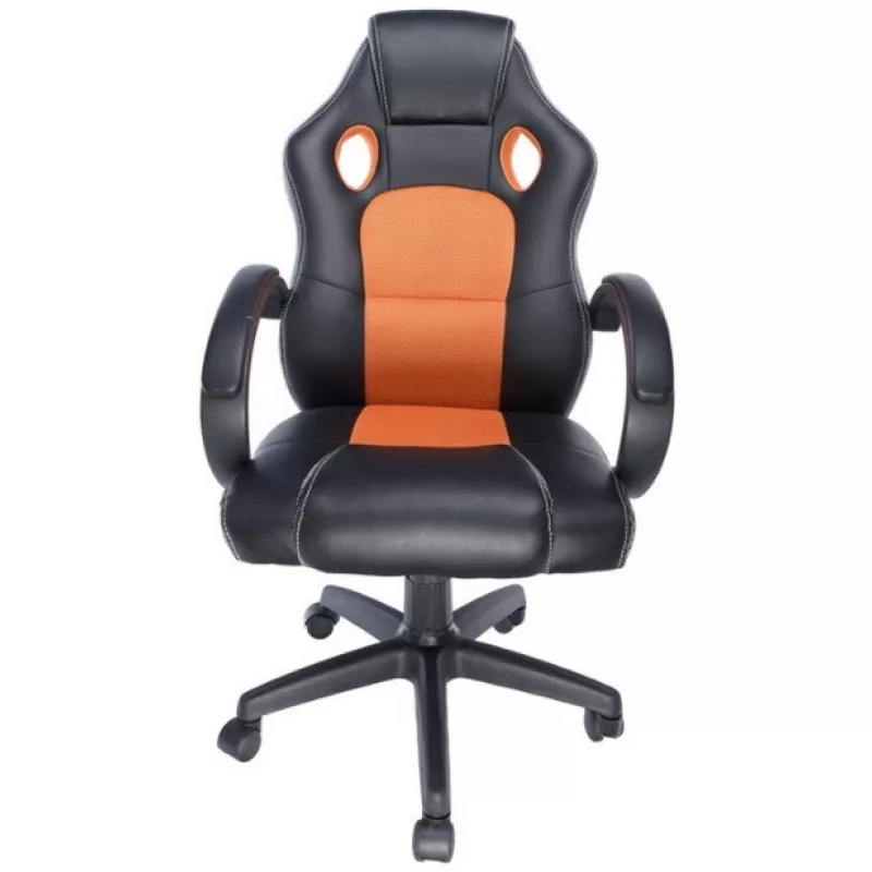 Fotoliu Gaming SPACER SPCH-CHAMP-RNG Black-Orange, Metal,  Piele eco,  Textil,  Gazlift,  120 kg