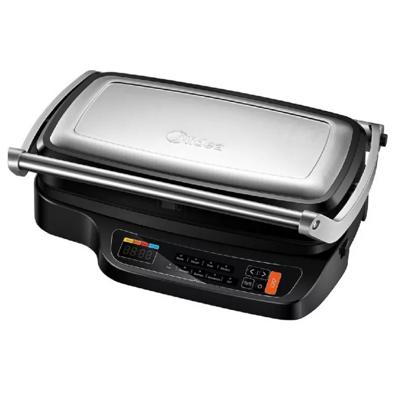 Gratar electric MIDEA MC-JSY3921C, 2100 W, 8 functii, Termostat reglabil, Negru, Argintiu