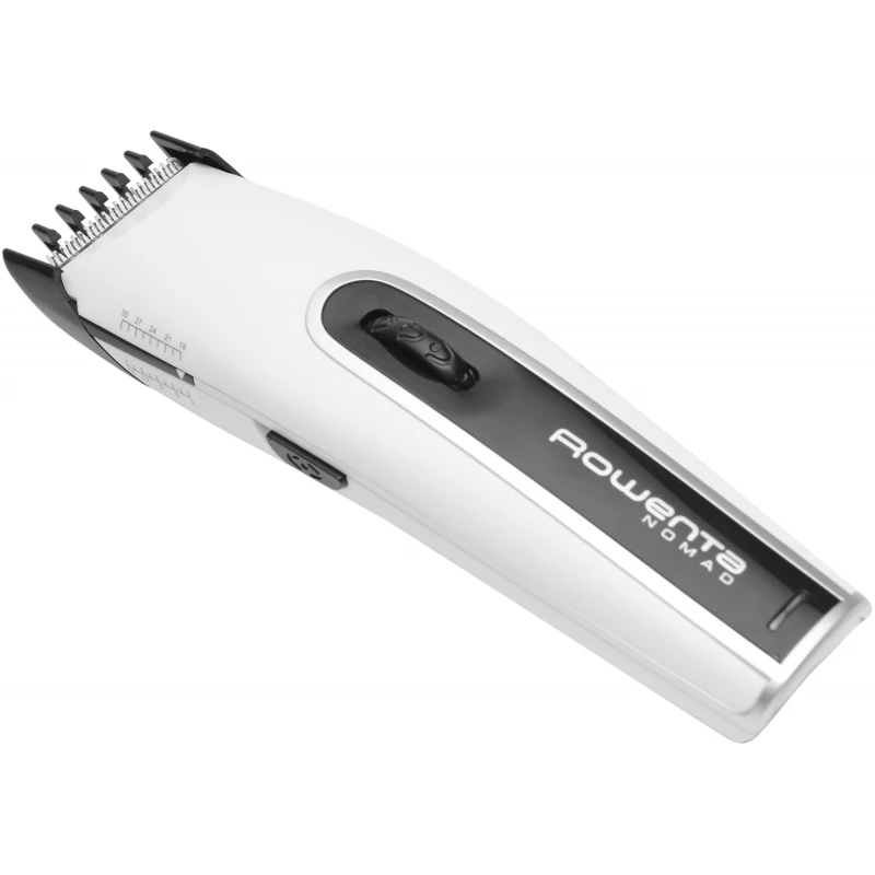 Машинка для стрижки Rowenta TN1400F1, 19 установок длины, 2 насадки, Нержавеющая сталь, Белый