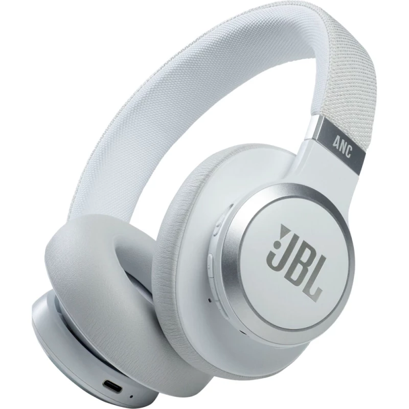 Casti cu fir si microfon JBL LIVE660NC White, Bluetooth