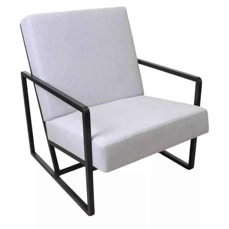 Fotoliu DP MILTON, Stofa, Gri, 77 x 66 x 85