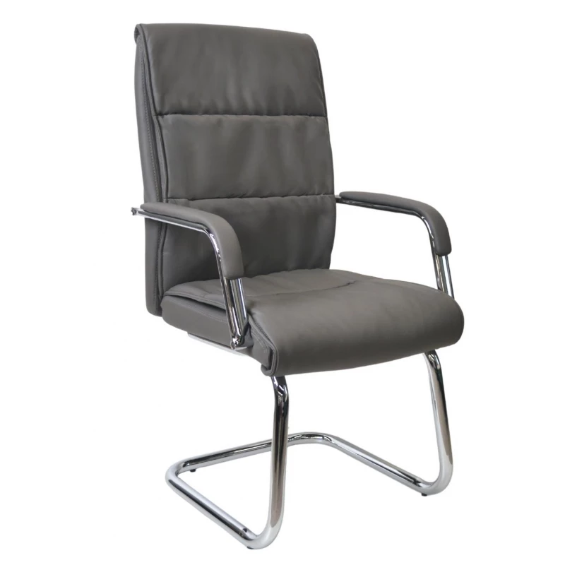 Fotoliu de birou DP F-81L~Grey, Piele eco, Gri, 57 x 50 x 103