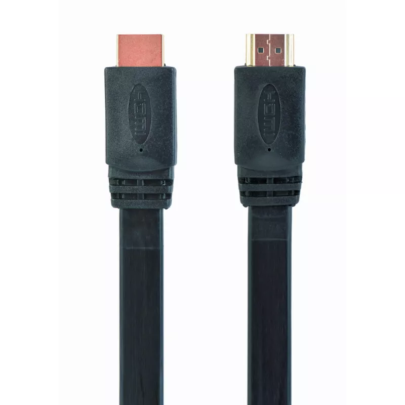 Кабель видео Cablexpert CC-HDMI4F-6, 1.8 m, High speed HDMI flat cable with Ethernet, Supports 4K UHD resolutions at 60 Hz, 1.8 m, black color