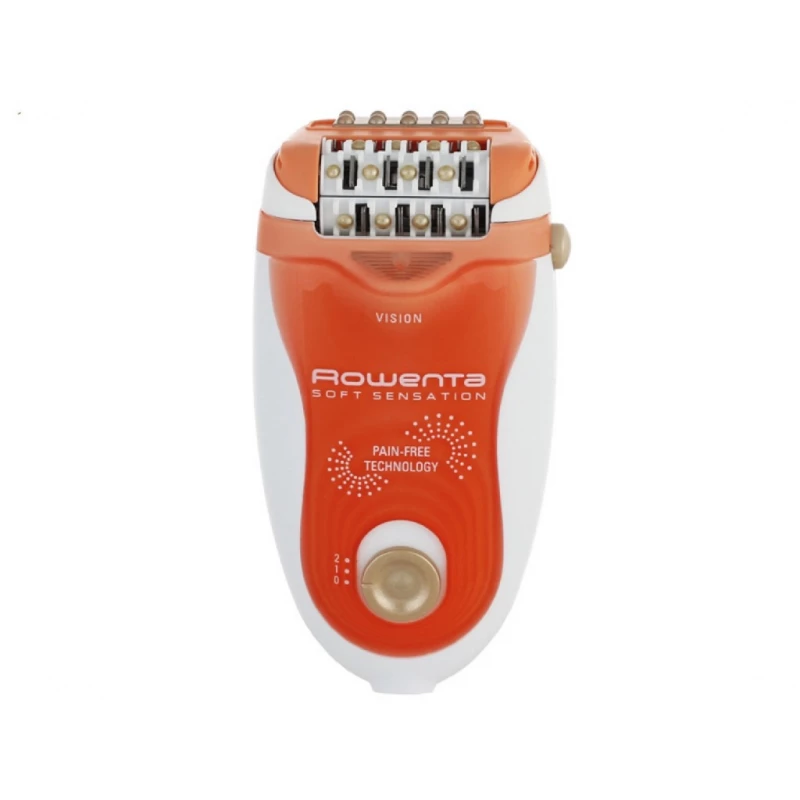 Эпилятор Rowenta EP5720F1, 24 пинцета, 4 насадки, 2 скорости, Белый, Коралловый