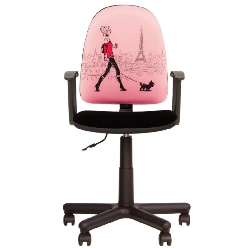 Fotoliu AG FALCON GTP MF A TA5, Plastic, Metal, Stofa, Roz, 44.5 x 46 x 95.5