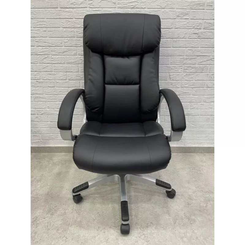 Fotoliu de birou AG SIGMA, Piele eco, Tilt, Negru