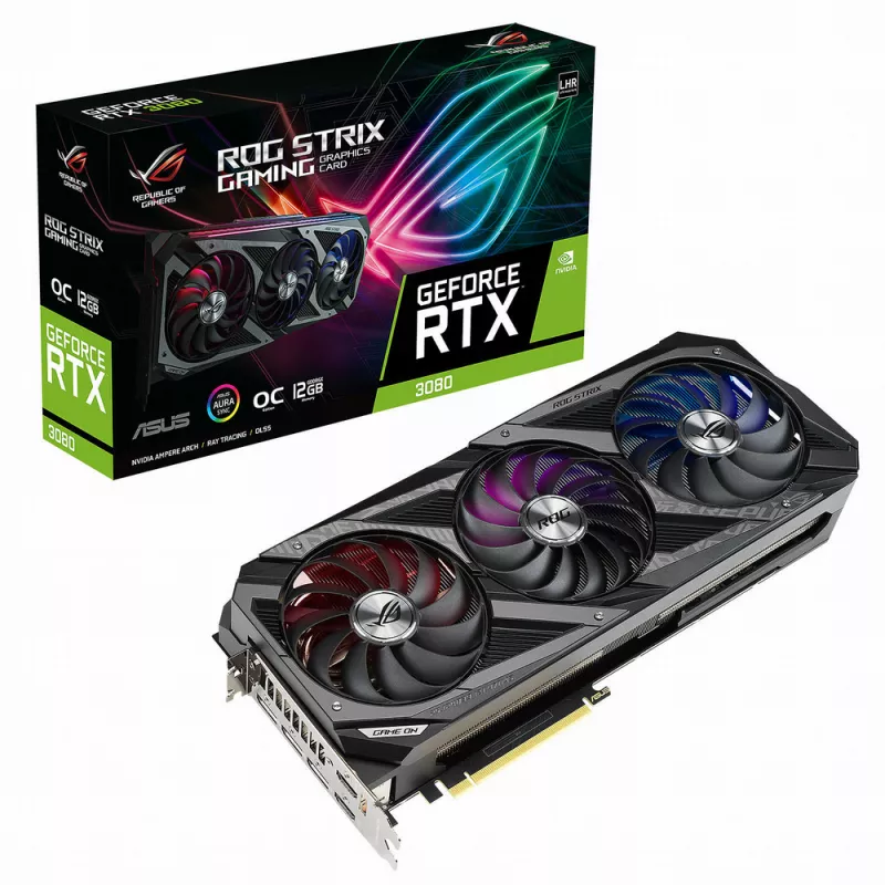 Placa video ASUS ROG-STRIX-RTX3080-O12G-GAMING, GeForce RTX 3080, 12GB GDDR6X 384bit HDMI DP