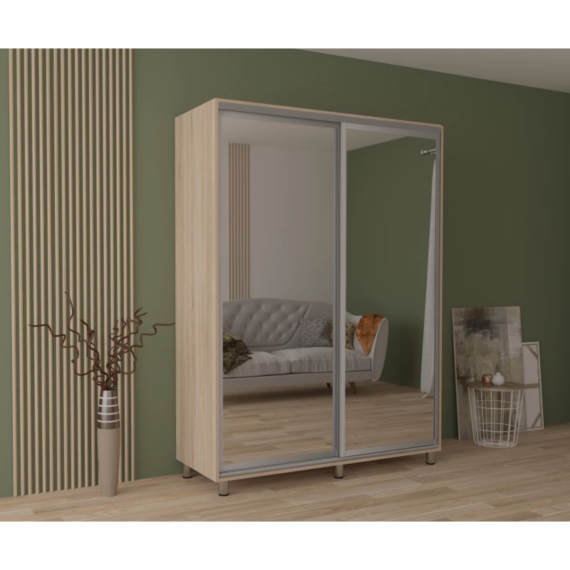 Dulap cu usi glisante MOBILDOR ARON 1600/600/2200, Stejar Sonoma