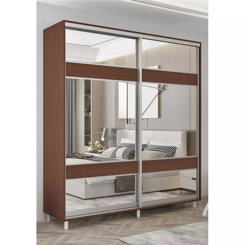 Dulap cu usi glisante MOBILDOR ARON K3 2100/600/2200, Wenghe