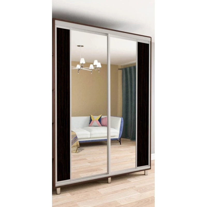 Dulap cu usi glisante MOBILDOR ARON S - K2 2000/600/2200, Wenghe