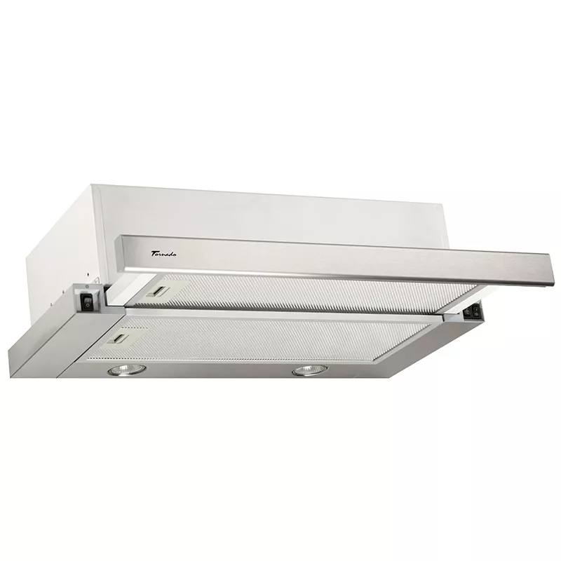 Hota TORNADO STORM 700(60) IX LED, 700 m3/h, 1 motor, 60 cm, Filtru din aluminiu absorbant de grasimi, Inox