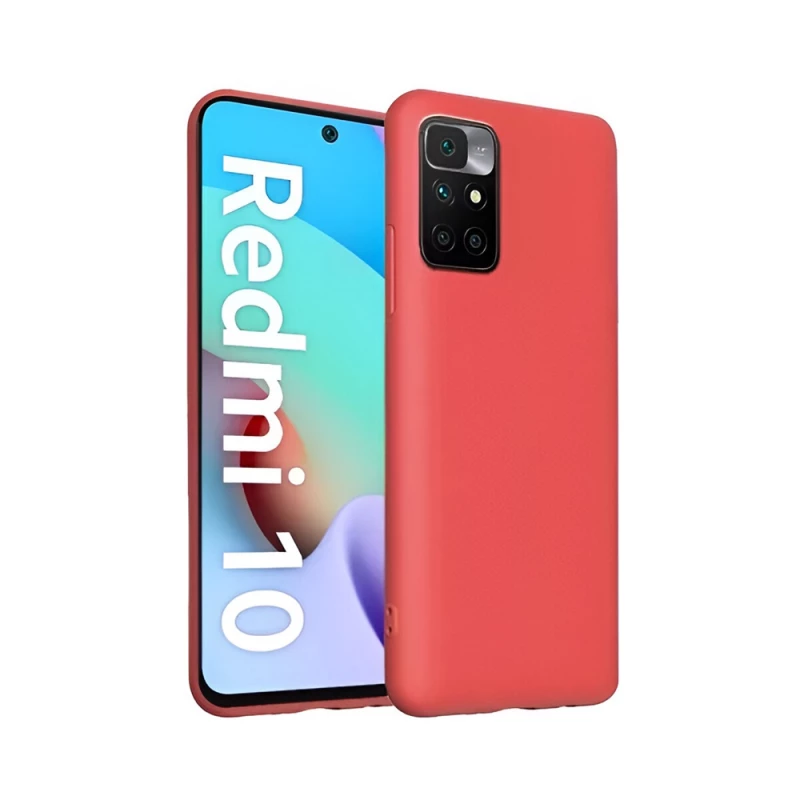 Чехол HELMET CASE LIQUID SILICON REDMI 10, RED, 6.5"