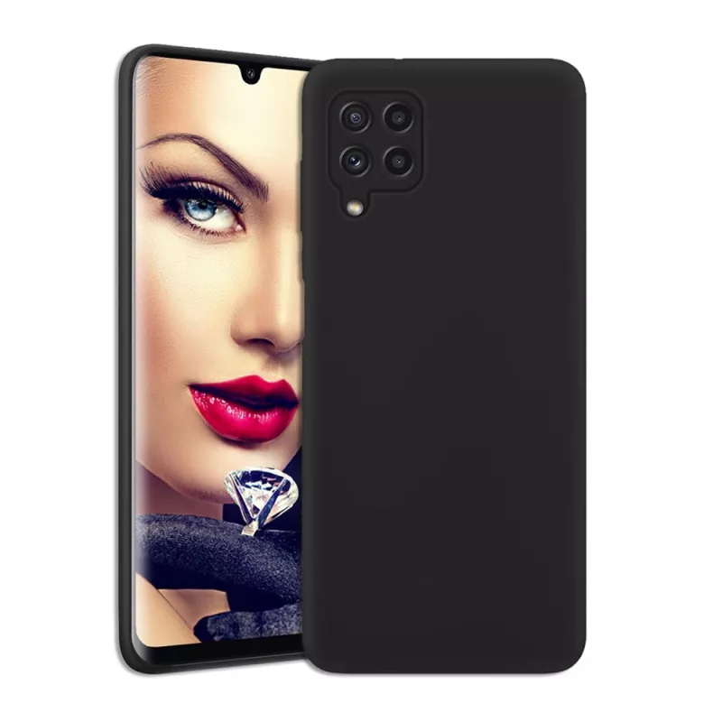 Husa HELMET CASE LIQUID SILICON, SAMSUNG M22 4G, BLACK, 6.4"