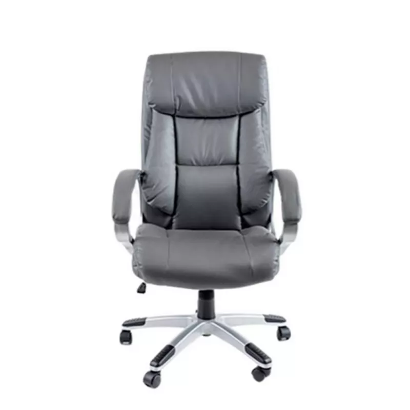 Fotoliu de birou AG SIGMA GREY, Piele eco, Gri