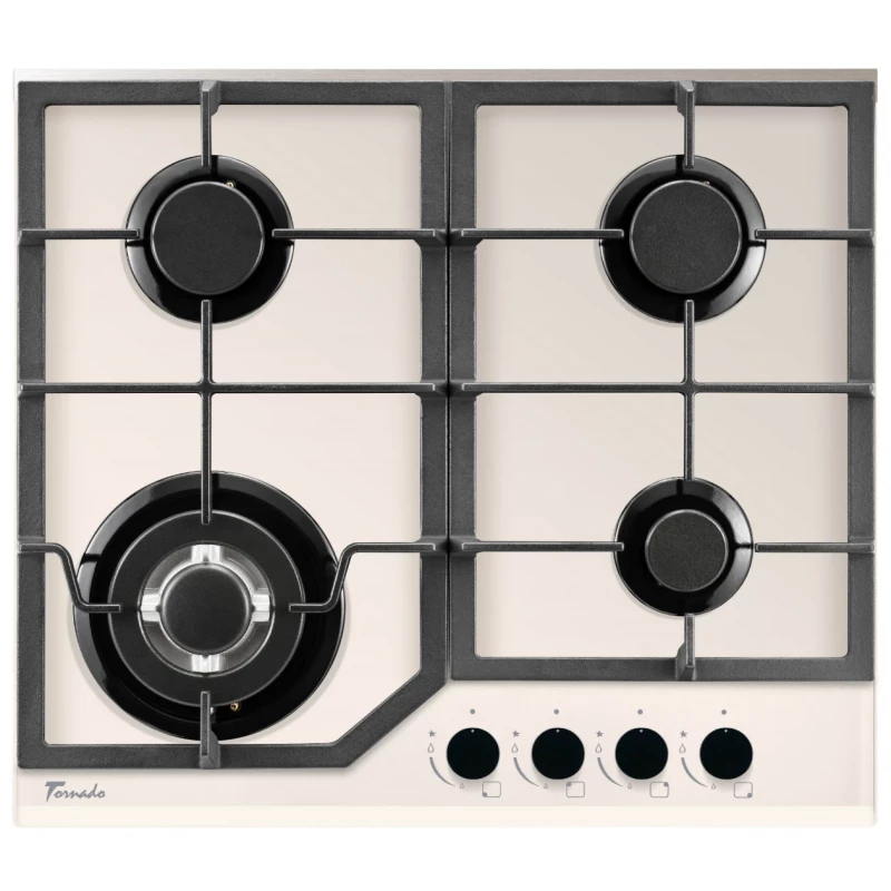 Plita incorporabila cu gaz TORNADO TR4033 SBF HM IV, 4 arzatoare, Arzator Wok, Stcila calita, Aprindere electrica