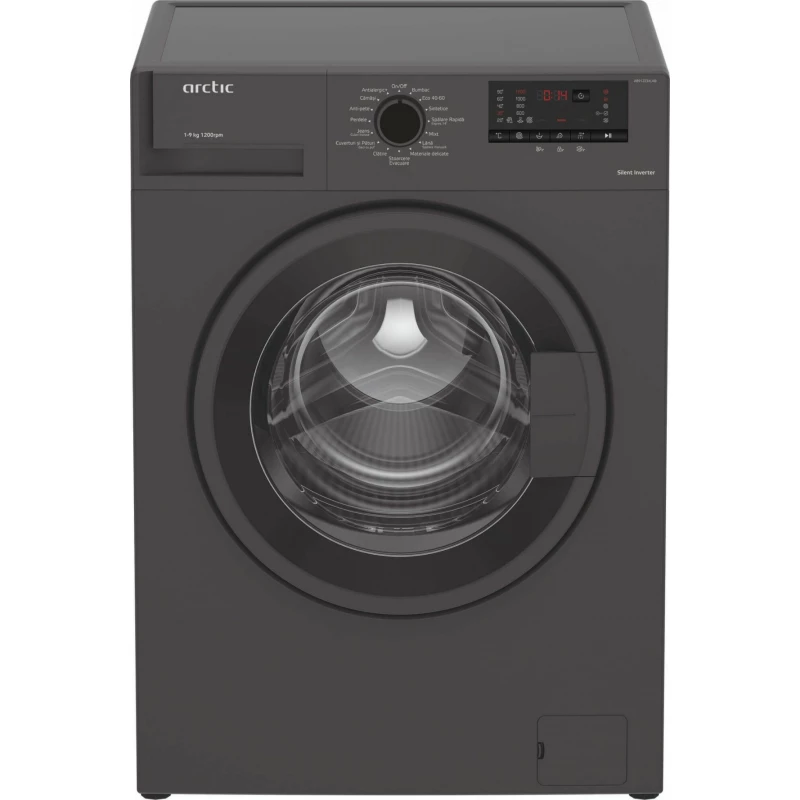 Masina de spalat rufe ARCTIC AB91223XLAB, Standard, 9 kg, 1200 RPM, 15 programe, Antracit, B