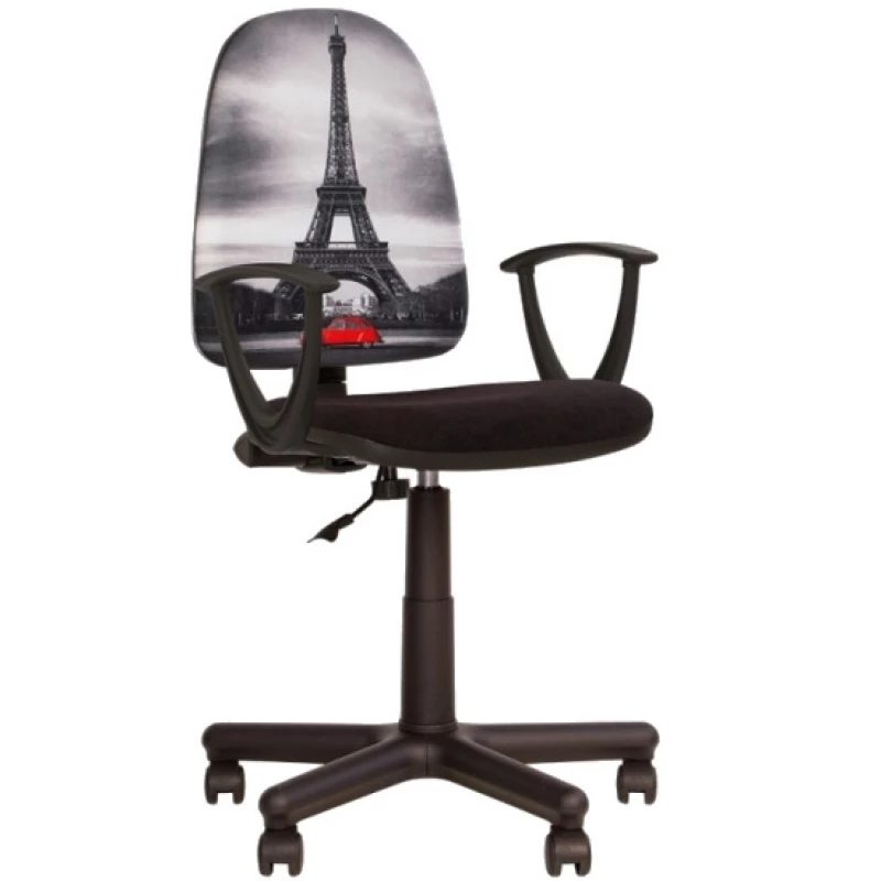 Fotoliu AG FALCON GTP MF A TA3, Stofa, Gazlift, Negru, 46 x 44.5 x 94-106