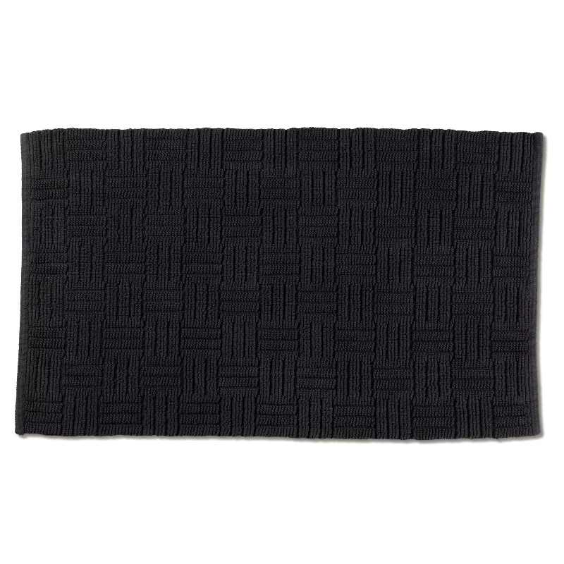 Covoras baie Kela LEANA NEGRU, 100 X 60 CM