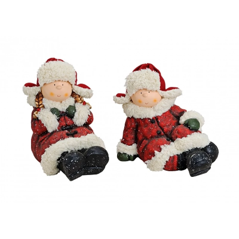 Figura Wurm COPILASI, CERAMIC TEXTIL, 24 CM, (WHITE) 34X23X29 CM