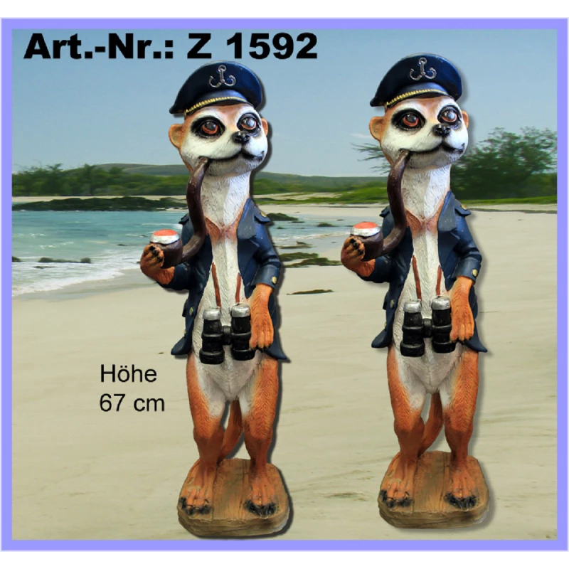 Decor Figuren Discounter SURICATA CAPITAN CU BINOCLU H67CM
