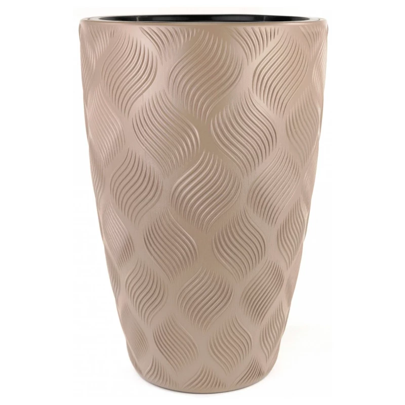 Ghiveci pentru flori Form Plastic FLOW SLIM D38,5 CM, H58 CM, V51 L, V13,7 L, MOCHA