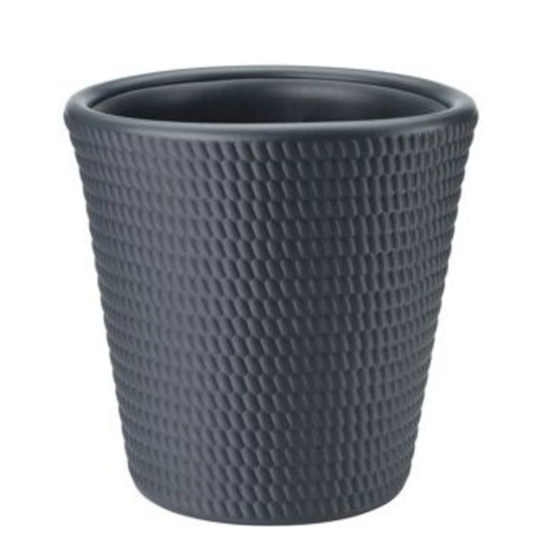 Ghiveci pentru flori Form Plastic LINA D39,6 CM, H39,8 CM, V36,2 L, ANTRACIT