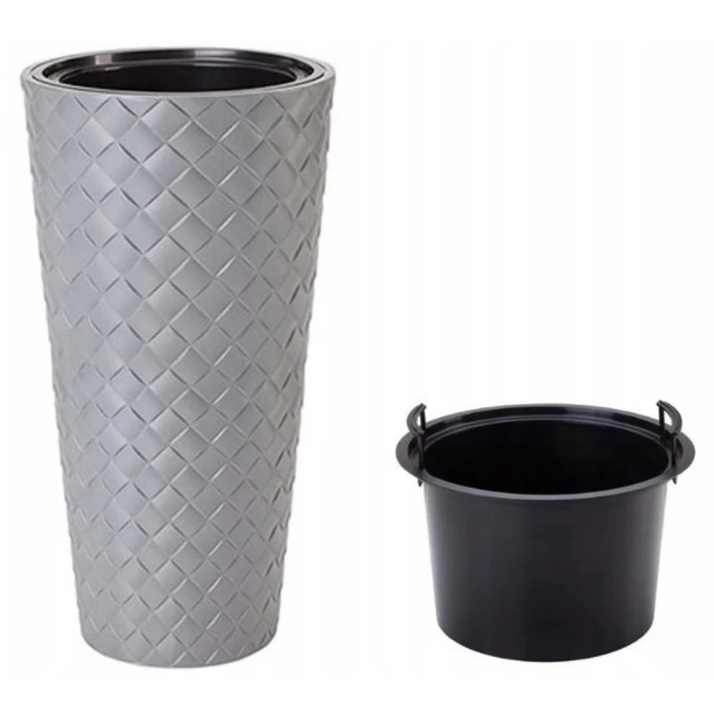 Ghiveci pentru flori MAKATA SLIM D39,6 CM, H79,5 CM, V63 L, V13,7 L, BETON