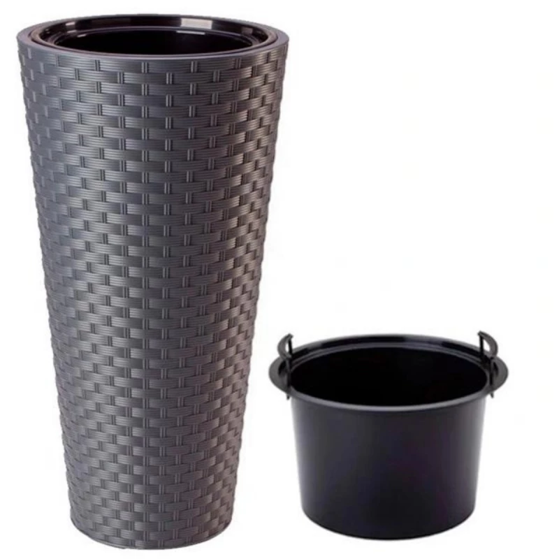 Ghiveci pentru flori RATTANA SLIM D29,7 CM, H58,5 CM,V25 L, V5,5L, ATRACIT