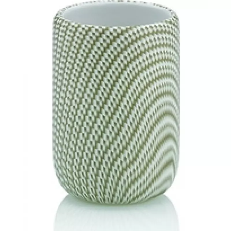 Pahar pentru periuțe Kela BEJ ALB, CERAMICA MOREAU