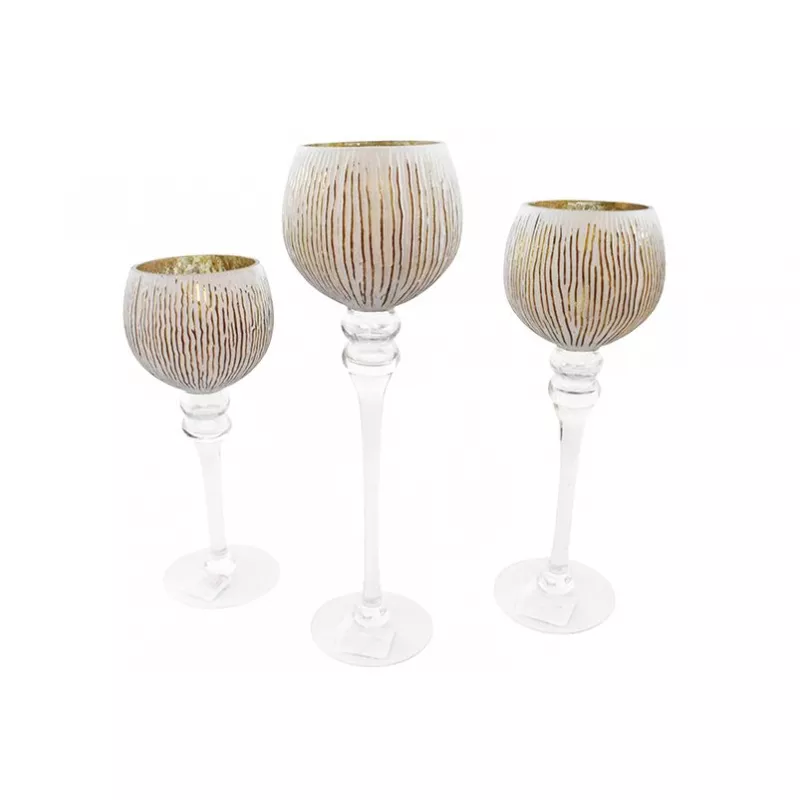 Suport luminare Wurm 30 35 40CM ,D13CM ALB AURIU