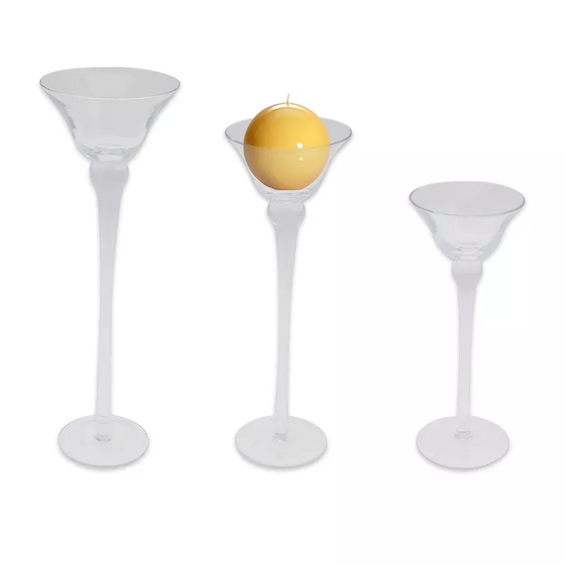 None SET 3 SUPORT LUMINARE PAHAR CU PICIOR H28CM