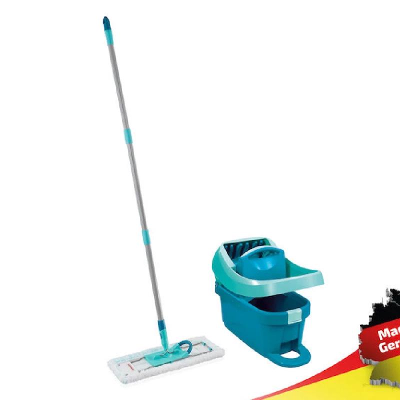 Set mop, galeata LeifHeit SET PROFESIONAL XL CU ROLE, 42 cm, 8 l, Albastru
