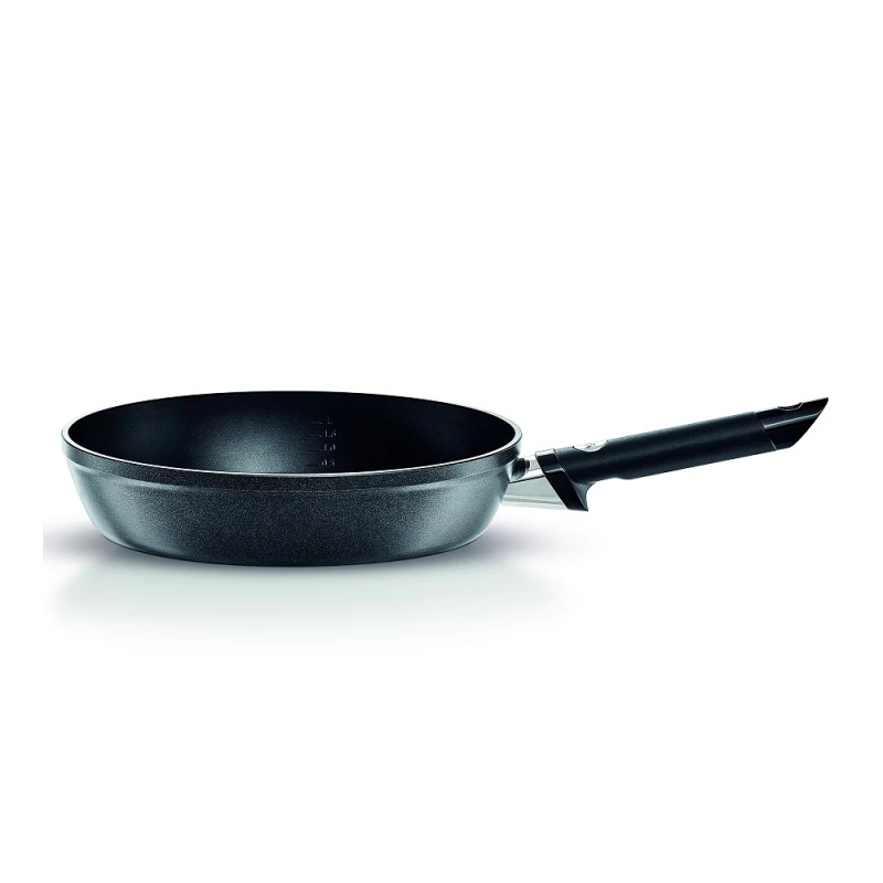 Tigaie Fissler D24 LEVITAL COMFORT, 24 cm, Aluminiu, Acoperire antiaderentă, Negru