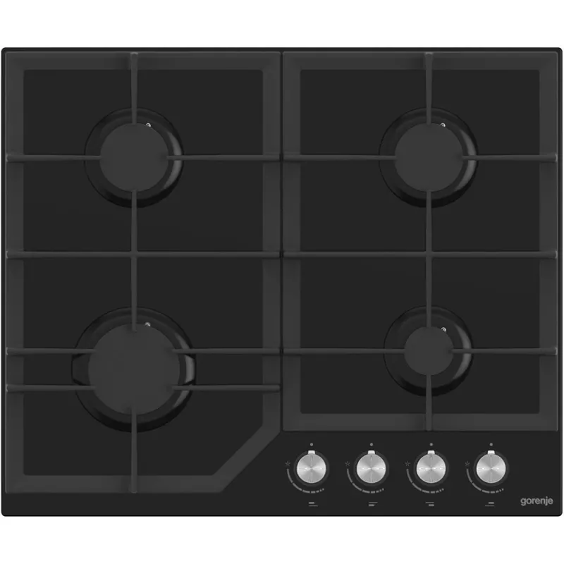 Plita incorporabila cu gaz GORENJE GT641KB, 4 arzatoare, Sticla calita, Aprindere electrica, Negru