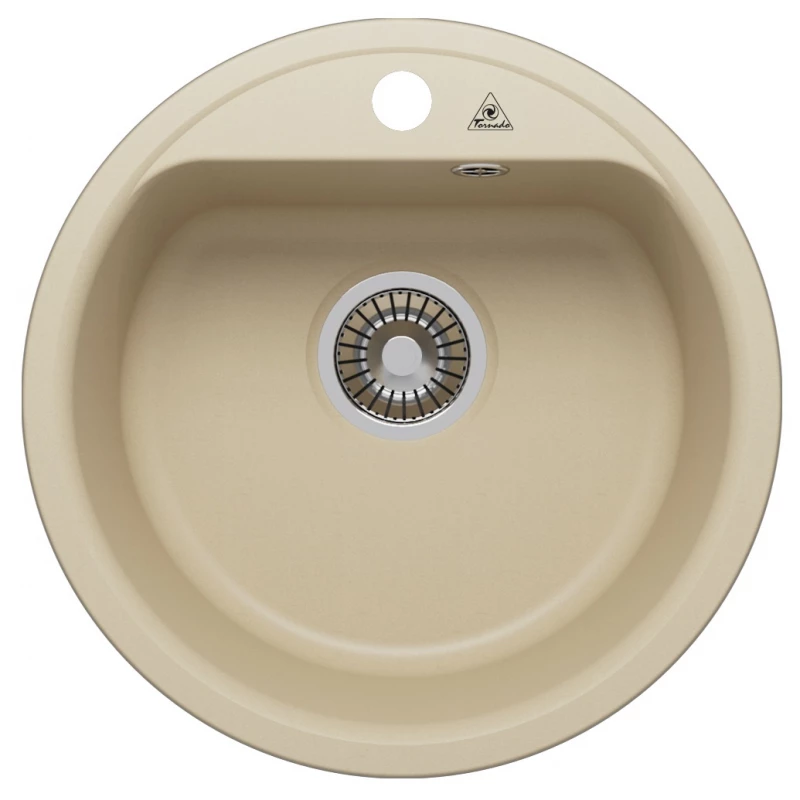 Chiuveta TORNADO D480 IVORY, Quartz, Ivory, 48 x 48