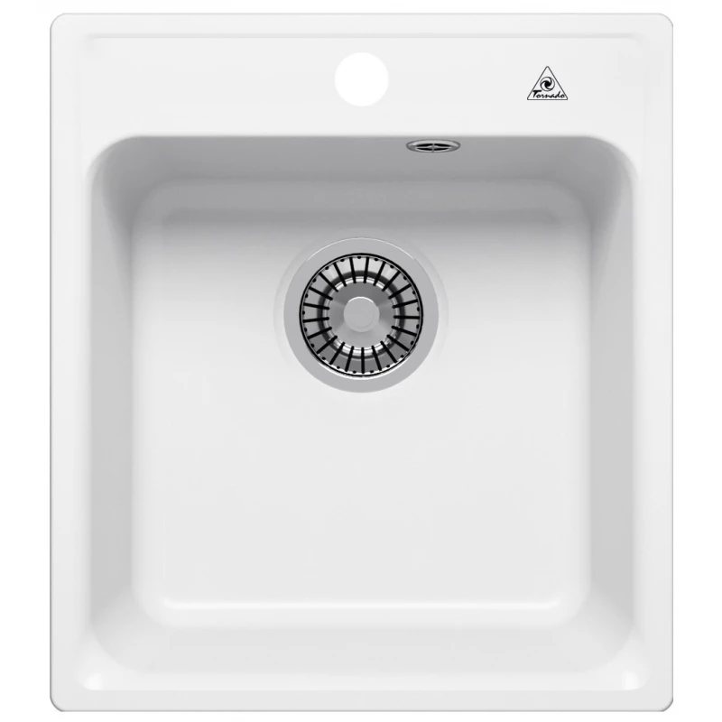 Chiuveta TORNADO S430 WHITE, Quartz, Alb, 43 x 48