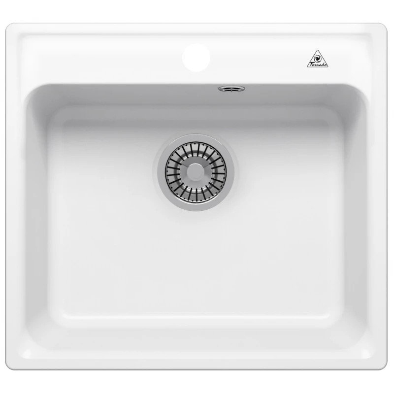 Chiuveta TORNADO S530 WHITE, Quartz, Alb, 53 x 48