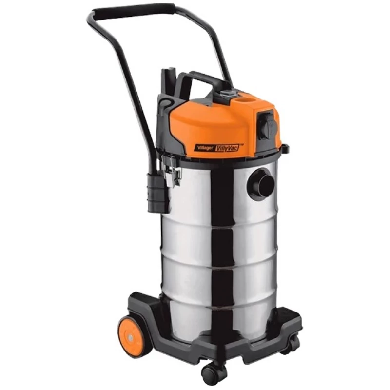 Aspirator industrial Villager VVC 40 DWS, 190 mbar, 1200 W, 40 l, Inox, Negru, Oranj