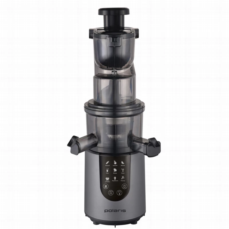 Storcator POLARIS PSJ0602, Cu un ax melcat, 600 W, 1 l, 0.8 l, 9 trepte de viteza, Gri