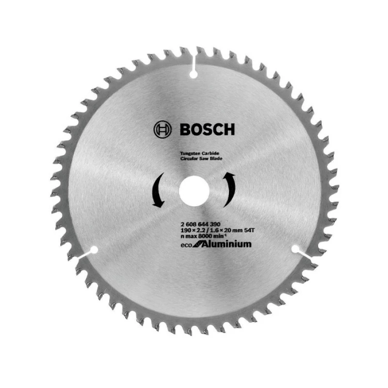 Disc pentru aluminiu BOSCH ECO 190x2.2/1.6x20 54T 2608644390