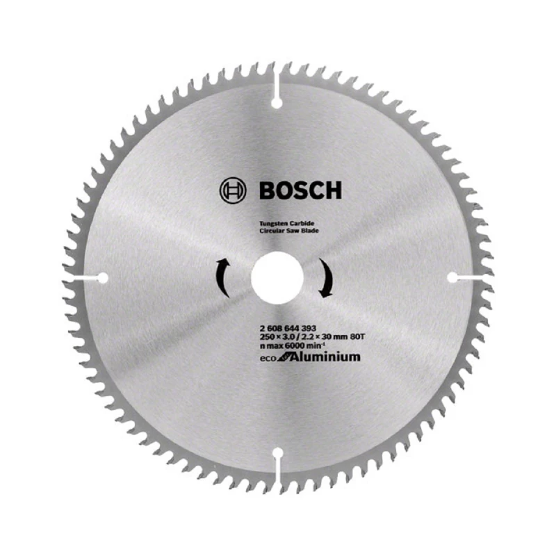 Disc pentru aluminiu BOSCH ECO 250x3.0/2.2x30 80T 2608644393
