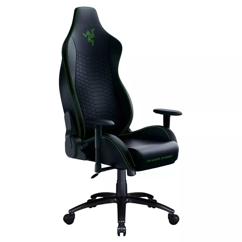 Fotoliu Gaming RAZER Iskur X-XL, Metal cu aplicari din plastic, Piele eco, Gazlift, 180 kg, 180-208 cm, Negru, Verde