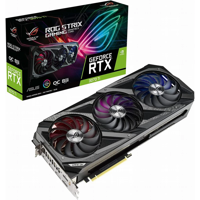 Placa video ASUS ROG-STRIX-RTX3070TI-O8G-GAMING, GeForce RTX 3070 Ti, 8GB GDDR6X 256bit HDMI DP