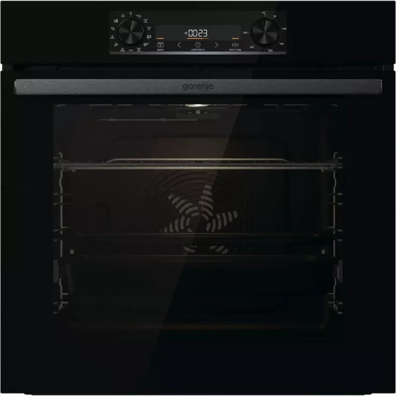 Cuptor electric incorporabil GORENJE BOS 6737 E06FBG, 77 l, 12 functii, Grill, Timer, Curatare hidroliza, Negru, A