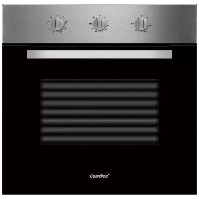 Cuptor electric incorporabil COMFEE CBO710X, 65 l, 7 functii, Grill, Timer, Curatare traditionala, Inox, Negru