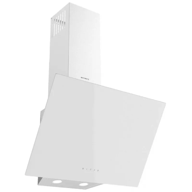 Hota ZANETTI MODUL 60 WH GLASS, 650 m³/h, 1 motor, 59.5 cm, Filtru din aluminiu absorbant de grasimi, Alb
